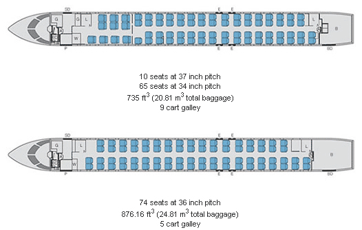 Canadair Regional Jet 900 Seating Chart