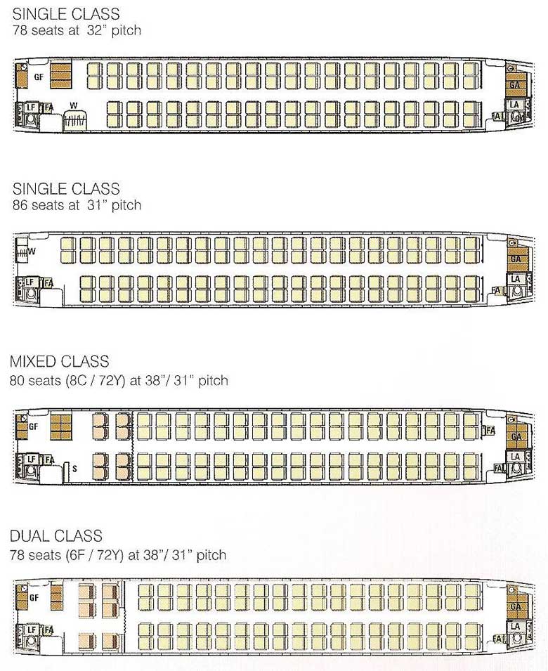 Embraer 175 Seat Map