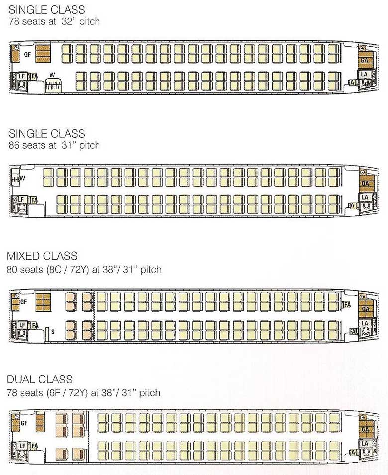 Aircraft E175 Seating Chart