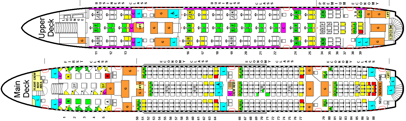 A380 Seating Chart Singapore Airlines